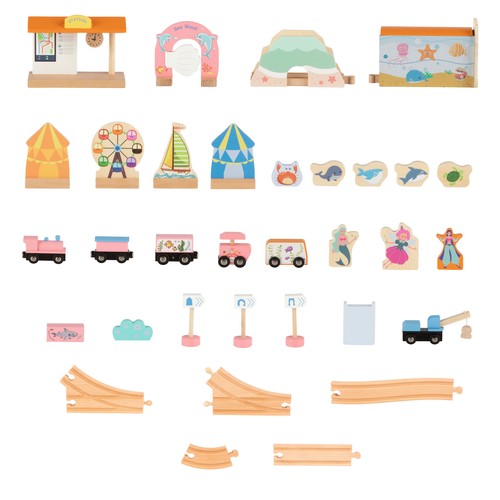 Wooden train set - wooden,