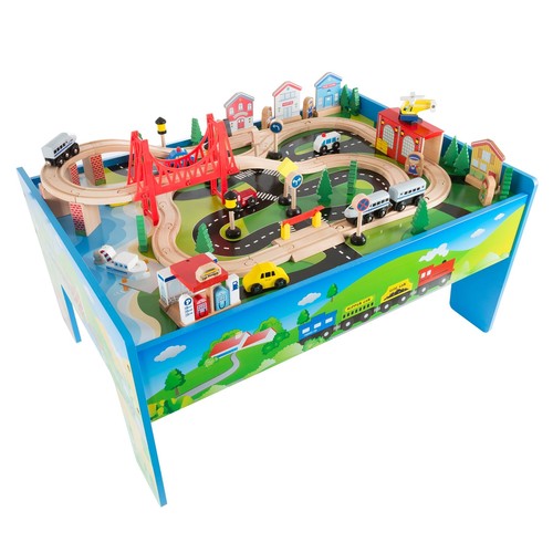 Wooden train set table for - set,