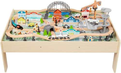 120 piece wooden - train, set