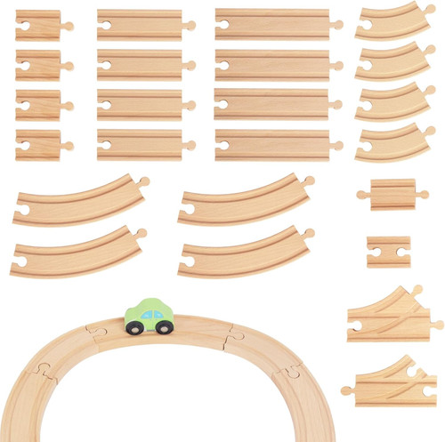 Wooden train tracks - train, 24