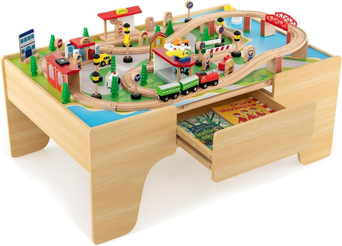 Train table 1 wooden - 3-in-1,